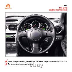 DIY Hand-sewn Alcantara Steering Wheel Cover Wrap for Subaru Legacy Impreza