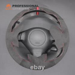 DIY Hand-sewn Alcantara Steering Wheel Cover Wrap for Subaru Legacy Impreza