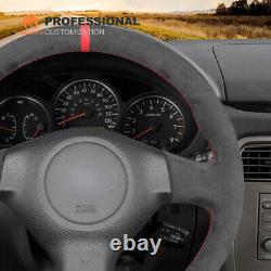 DIY Hand-sewn Alcantara Steering Wheel Cover Wrap for Subaru Legacy Impreza
