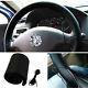 DIY Leather Car Auto Steering Wheel Cover With Needles and Thread Black M2