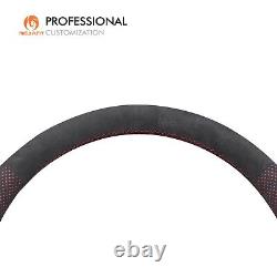 DIY Red Mesh Alcantara Steering Wheel Cover for Chevrolet (Chevy) Silverado 1500