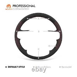 DIY Red Mesh Alcantara Steering Wheel Cover for Chevrolet (Chevy) Silverado 1500