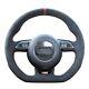 Dark Gray Alcantara Black Steering Wheel Cover for Audi S3 A5 A7 RS 5 7 S4 S5 S6
