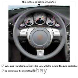 Dark Grey Alcantara Steering Wheel Cover for Porsche 911 997 Boxster Cayman 987