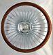 Dayton Chrome Polished Wire Steering Wheel With Adapter And Wood Grip