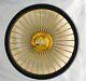 Dayton Gold Wire Steering Wheel With Horn Button, Adapter, And Leather Grip