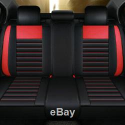 Deluxe Sit Covers Car 5-Seat Front Rear Interior Leather Full Universal Cushion