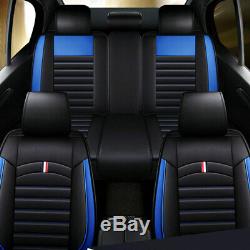 Deluxe Sit Covers Car 5-Seat Front Rear Interior Leather Full Universal Cushion