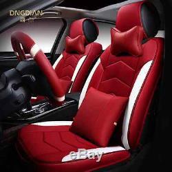 Deluxe soft and comfortable Leather Car Seat Cushion 14pc + steering wheel cover