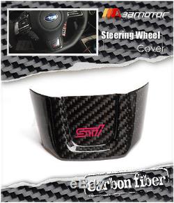 Dry Carbon Fiber STI Steering Wheel Cover for 2015-2017 Subaru Impreza WRX VAB