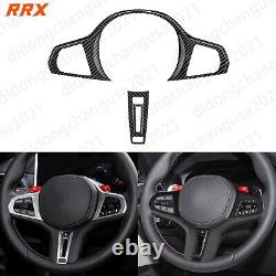 Dry Carbon Fiber Steering Wheel Cover For BMW M2 X3M X4M X5M X6M F95 F96 F97 F98