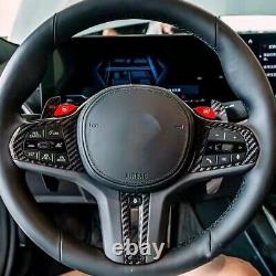 Dry Carbon Fiber Steering Wheel Cover For BMW M2 X3M X4M X5M X6M F95 F96 F97 F98