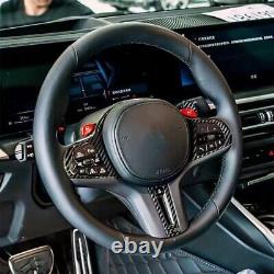 Dry Carbon Fiber Steering Wheel Cover For BMW M2 X3M X4M X5M X6M F95 F96 F97 F98