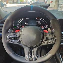 Dry Carbon Fiber Steering Wheel Cover For BMW M2 X3M X4M X5M X6M F95 F96 F97 F98