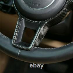 Dry Carbon Fiber Steering Wheel Cover Trim For Porsche 718 911 Cayenne Macan