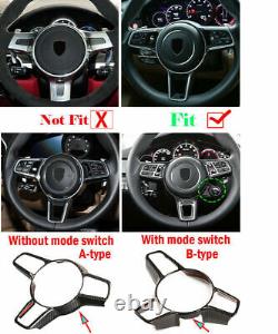 Dry Carbon Fiber Steering Wheel Cover Trim For Porsche 718 911 Cayenne Macan