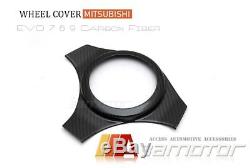 Dry Carbon Fiber Steering Wheel Cover for Mitsubishi Evolution EVO 7 8 9 CT9A