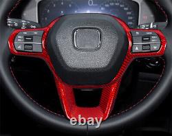 Dry Carbon Fiber Steering Wheel Frame Cover Trim For Honda Accord 11th 2023-2024