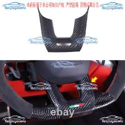 Dry Carbon Interior Steering Wheel Cover Trim 1pc For Lamborghini Urus 2018-2023