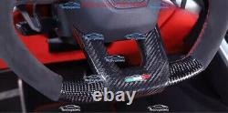 Dry Carbon Interior Steering Wheel Cover Trim 1pc For Lamborghini Urus 2018-2023