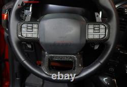 Dry Carbon Steering Wheel Cover For Ford F-150 F150 Raptor Raptor R 2021 22-2024