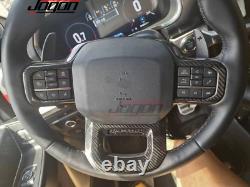 Dry Carbon Steering Wheel Cover For Ford F-150 F150 Raptor Raptor R 2021 22-2024