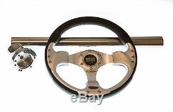 EZ-GO RXV/TXT Chrome/Black Steering Wheel/Hub Adapter/Chrome Cover Kit