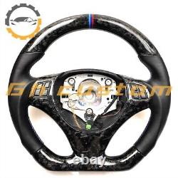 FORGED CARBON FIBER Steering Wheel FOR BMW E90E92E82E87m3 black nappa leather