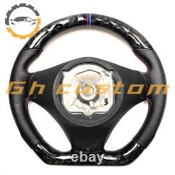 FORGED CARBON FIBER Steering Wheel FOR BMW E90E92E82E87m3 black nappa leather