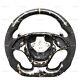 FORGED CARBON FIBER Steering Wheel FOR Chevrolet Corvette C7 golden accent