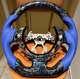 FORGED CARBON FIBER Steering Wheel FOR NISSAN GTR R35 09-16YEAR BLUE LEATHER