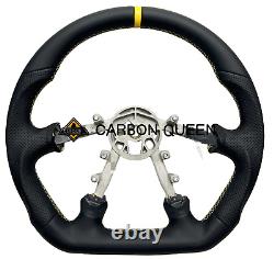 FULL LEATHER Steering Wheel FOR Chevrolet Corvette C5 Z06 /YELLOW 97-04 YEARS