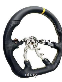 FULL LEATHER Steering Wheel FOR Chevrolet Corvette C5 Z06 /YELLOW 97-04 YEARS