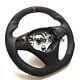 FULL LEATHER WithSUEDE Steering Wheel FOR BMW E90E92E82E87m3 With RED STRIPE