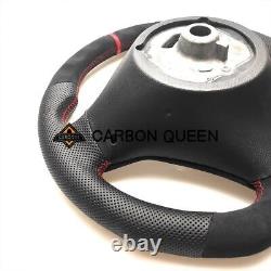 FULL LEATHER WithSUEDE Steering Wheel FOR BMW E90E92E82E87m3 With RED STRIPE
