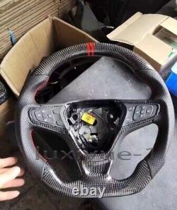 Fit Chevrolet Malibu XL 16-21 New carbon fiber sport flat steering wheel + Cover