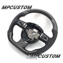 Fit For Audi A3 A4 A5 A6 A8 Q5 Q7 S3 S4 S5 S6 S8 RS4 Carbon Fiber Steering Wheel