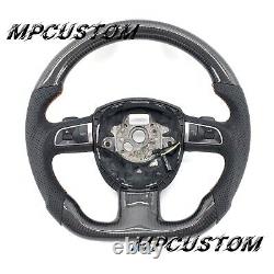 Fit For Audi A3 A4 A5 A6 A8 Q5 Q7 S3 S4 S5 S6 S8 RS4 Carbon Fiber Steering Wheel