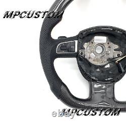 Fit For Audi A3 A4 A5 A6 A8 Q5 Q7 S3 S4 S5 S6 S8 RS4 Carbon Fiber Steering Wheel