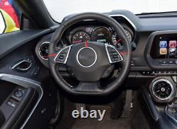 Fit For Chevrolet Camaro 2016-2021 Cover Trim Steering Wheel Button Yellow 3PCS