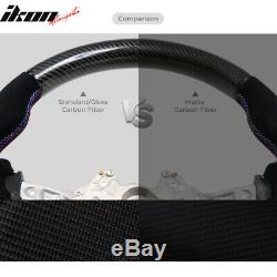 Fits 15-20 BMW M Sport Steering Wheel CF + Alcantara Cover + M Stitching