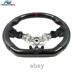 Fits 15-21 Subaru WRX & STI Steering Wheel CF&Perforated Leather&Stitching&Line