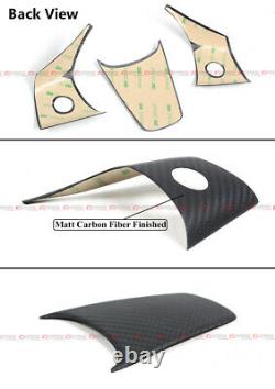 For 17-2021 Tesla Model 3 & Model Y Matt Carbon Fiber Steering Wheel Trim Covers