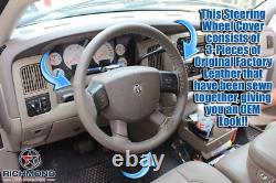 For 2004 2005 Dodge Ram Laramie SLT-Leather Steering Wheel Cover, Dark Slate