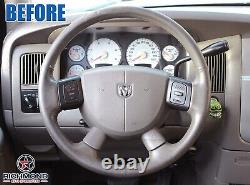 For 2004 2005 Dodge Ram Laramie SLT-Leather Steering Wheel Cover, Dark Slate