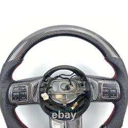 For 2011-2017 Jeep Wrangler JK JKU Steering Wheel 100% Real Carbon Fiber/Leather