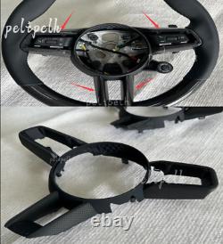 For 2020-2024 Porsche Paramera 971 992 Taycan Matte Carbon Steering Wheel Frame