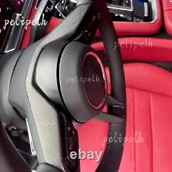 For 2020-2024 Porsche Paramera 971 992 Taycan Matte Carbon Steering Wheel Frame