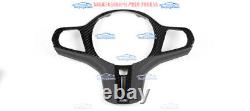 For 2022-2025 BMW G42 2 Series Dry Carbon/Leather Steering Wheel Cover Plate 1pc