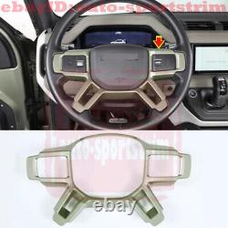 For 22-24 Land Rover Defender V8 Green ABS Interior Steering Wheel Cover trim 1X
